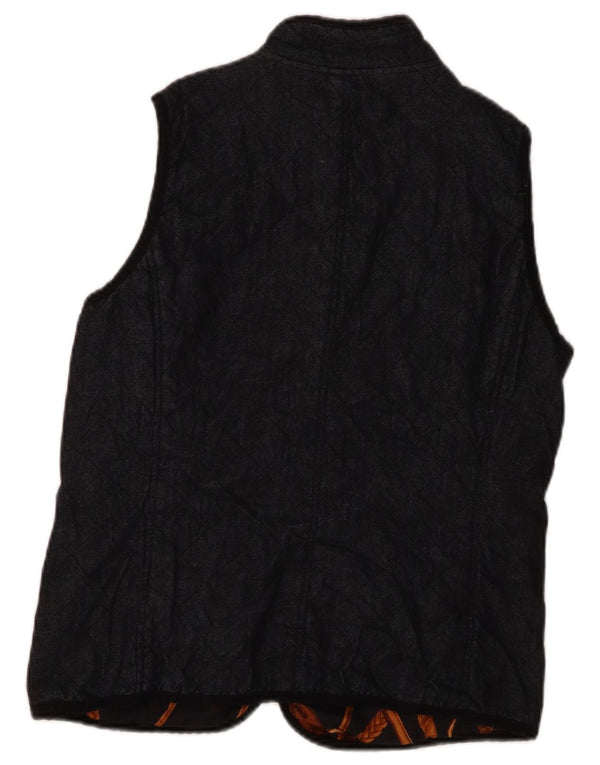 Ralph Lauren Gilet matelassé réversible pour femme UK 12 en coton bleu marine moyen