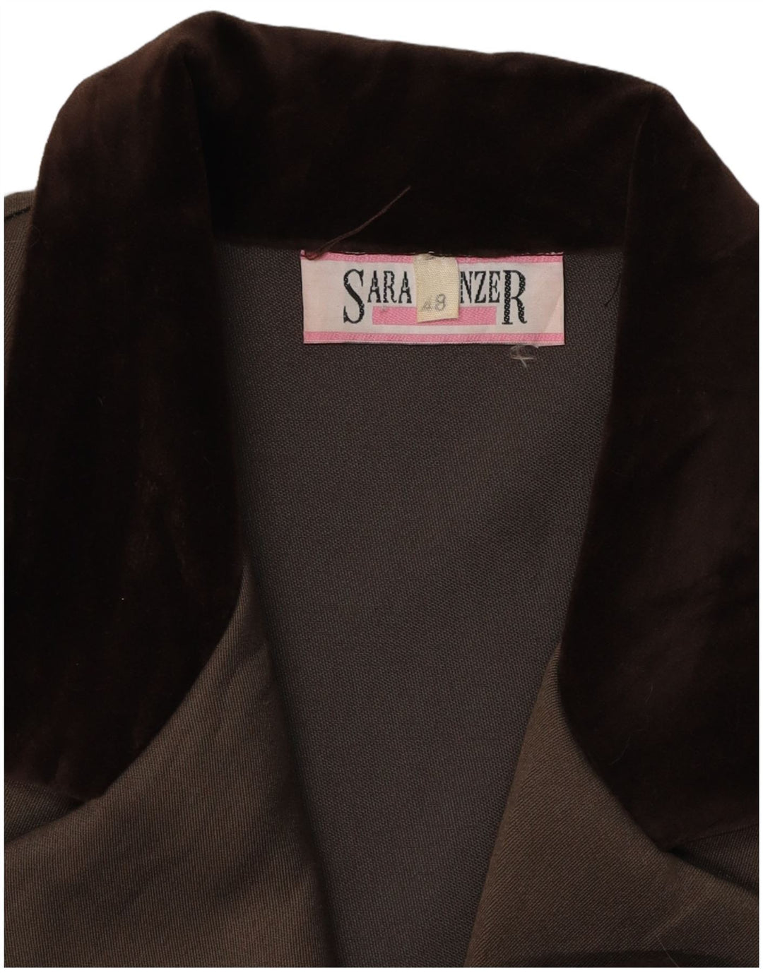 Sara Glenzer Manteau croisé pour femme IT 48 XL Marron Colourblock