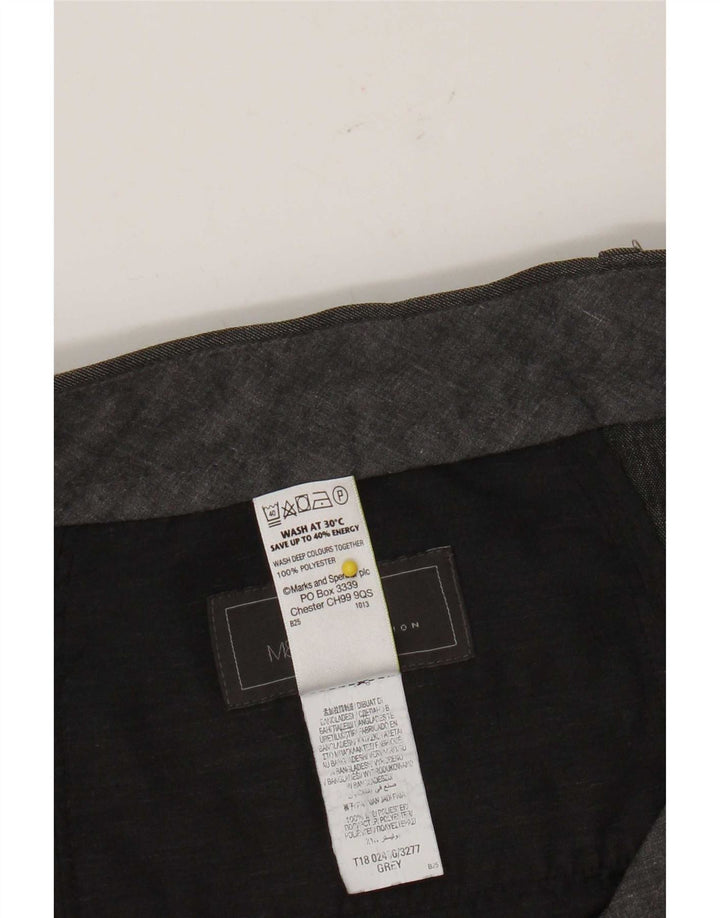 Marks & Spencer Pantalon de costume coupe classique pour homme W36 L31 Gris Polyester