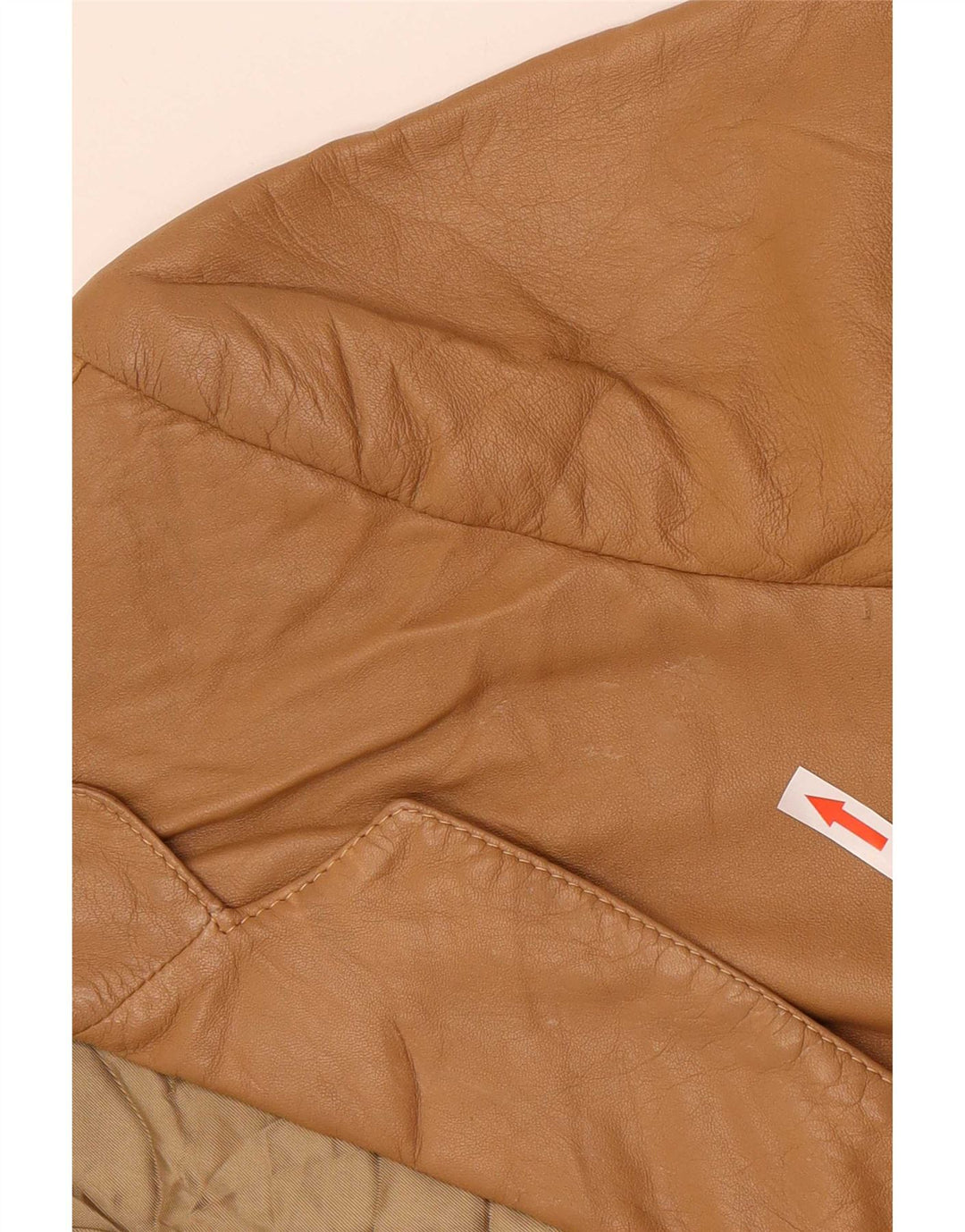 Veste blazer en cuir à 2 boutons vintage pour hommes IT 48 Beige moyen