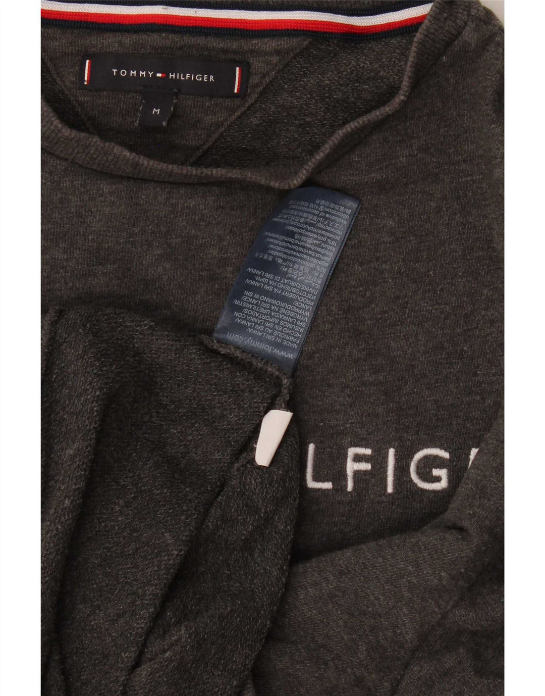 Tommy Hilfiger Sweat-Shirt Graphique Homme Gris Moyen Coton