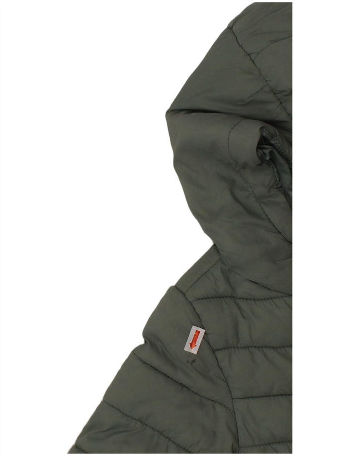 DKNY Veste matelassée à capuche pour bébé fille 18-24 mois en nylon vert