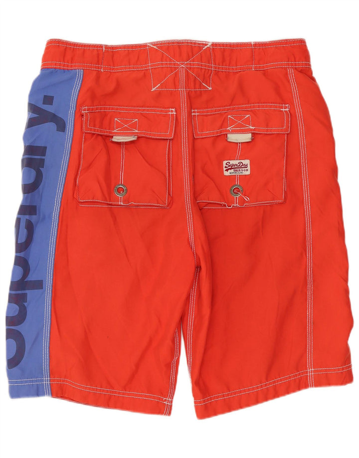 SUPERDRY Short de Bain Graphique Homme Petit Rouge Colorblock Polyester