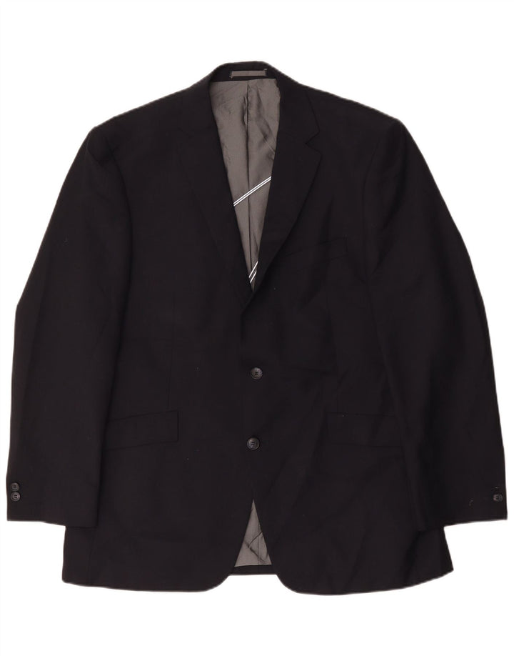 Pierre Cardin Veste Blazer 2 Boutons Homme UK 42 XL Bleu Marine Polyester