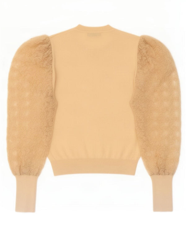 Zara Femme Chemisier Top UK 12 Beige Moyen