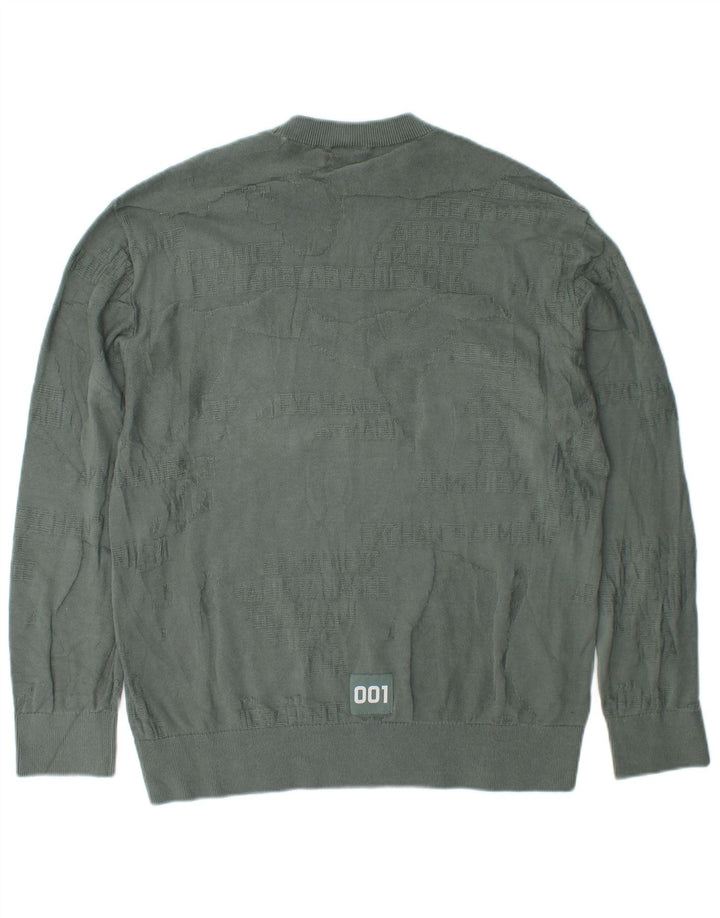 Armani Exchange Pull ras du cou pour homme en coton vert petit