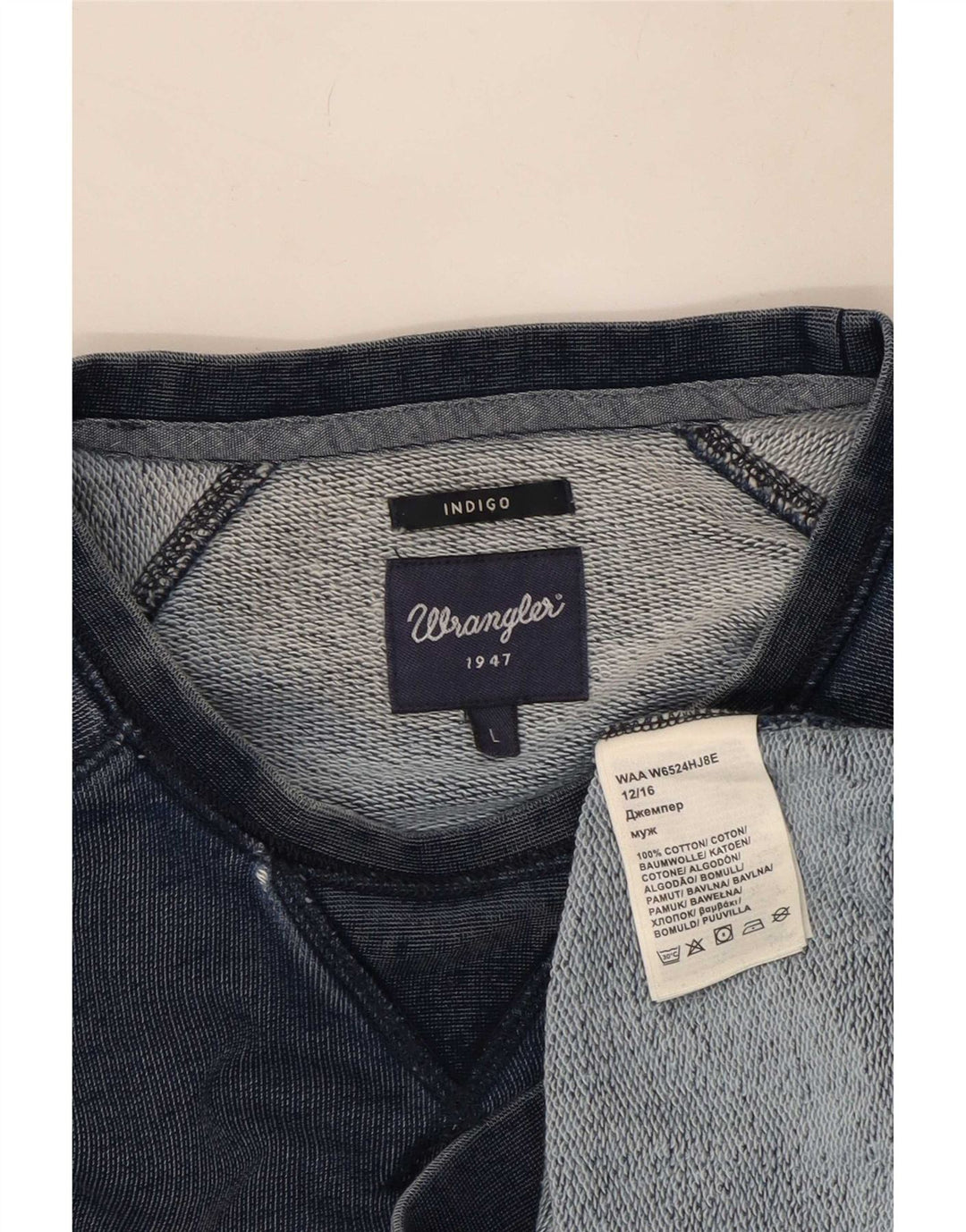 Wrangler Sweat-shirt graphique pour homme en coton bleu marine Taille L