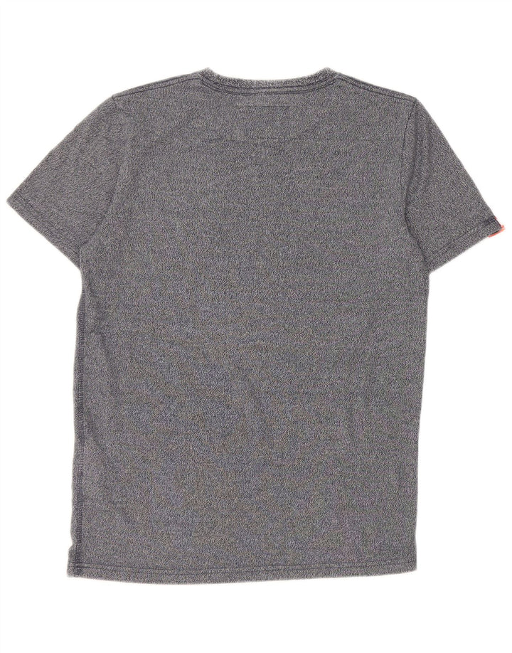 Superdry Homme T-Shirt Top Petit Gris Tie Dye Coton