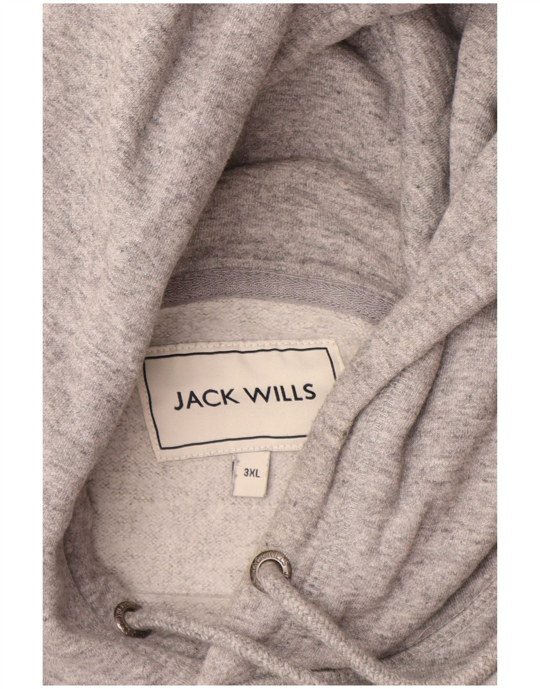 JACK WILLS Pull à capuche graphique pour homme 3XL Gris chiné en coton