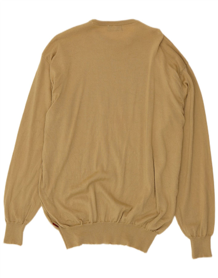 Kappa Pull col rond pour homme en laine vierge beige 2XL