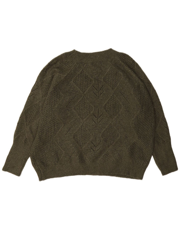 Marks & Spencer Pull surdimensionné à col rond pour femme UK 18 XL Vert
