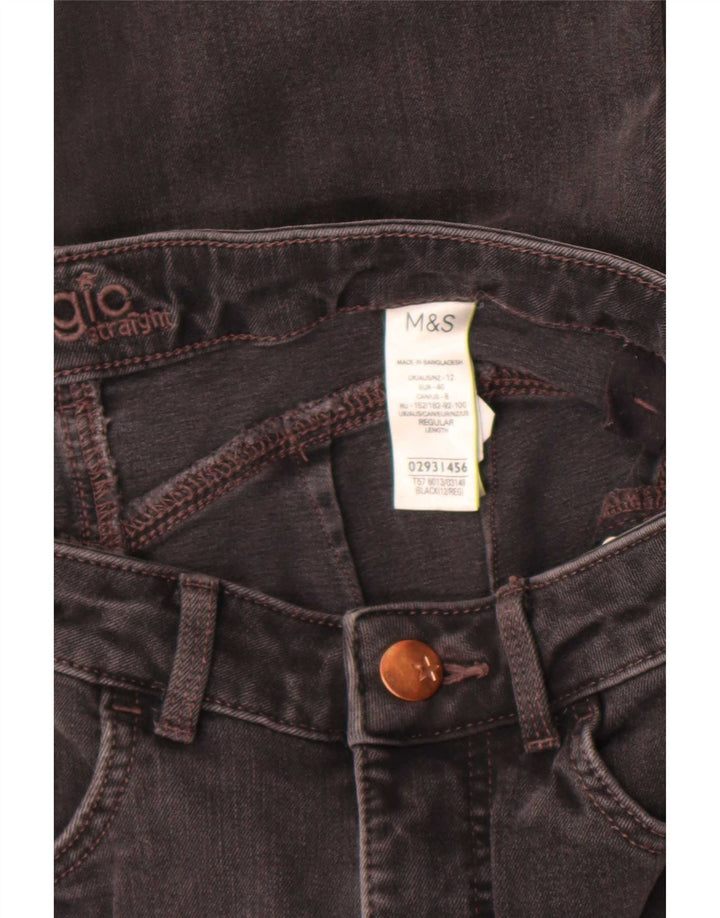 Marks & Spencer Jean slim pour femme UK 12 Medium W30 L28 Coton noir