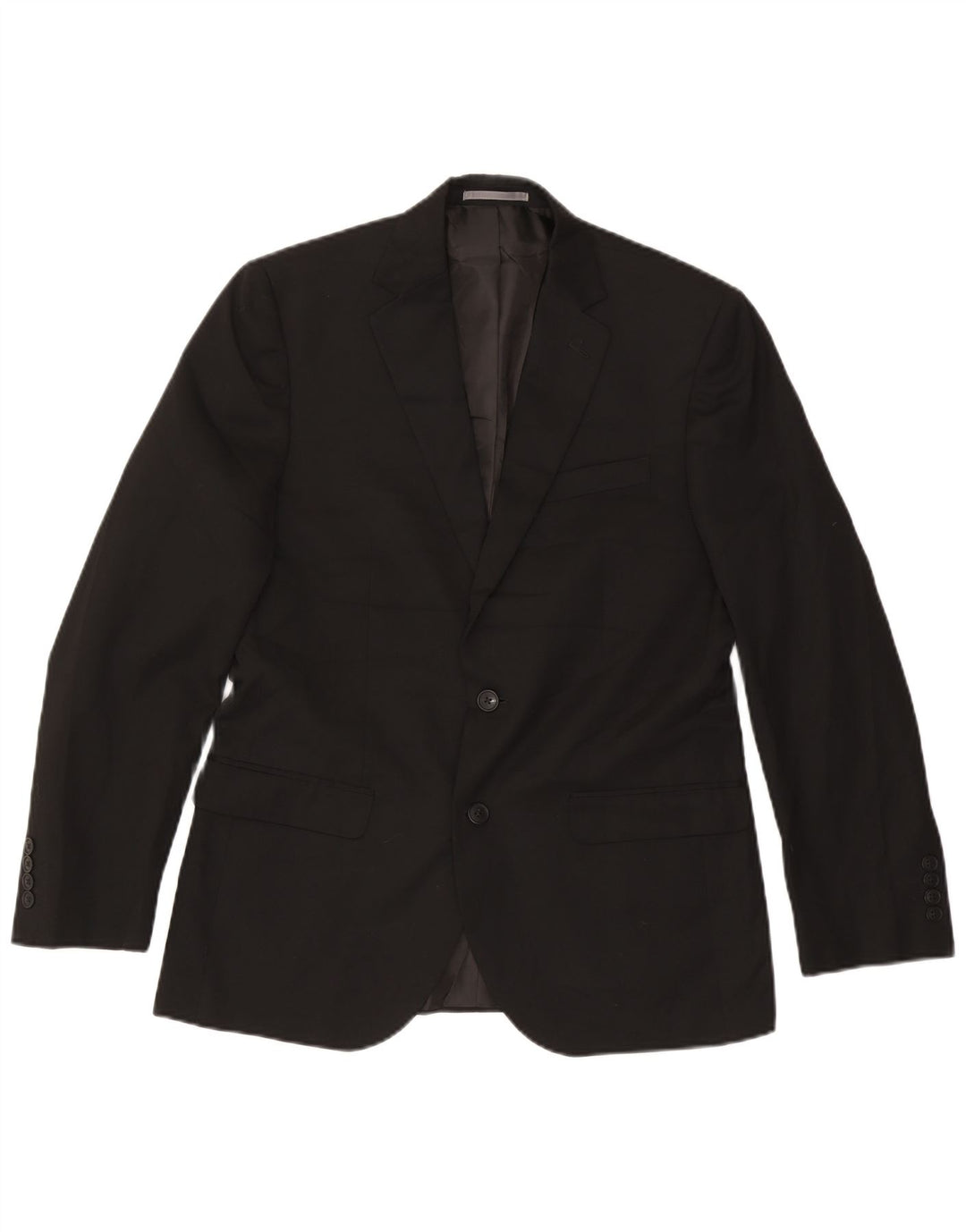 Marks & Spencer Veste blazer coupe régulière à 2 boutons pour homme UK 38 Noir moyen