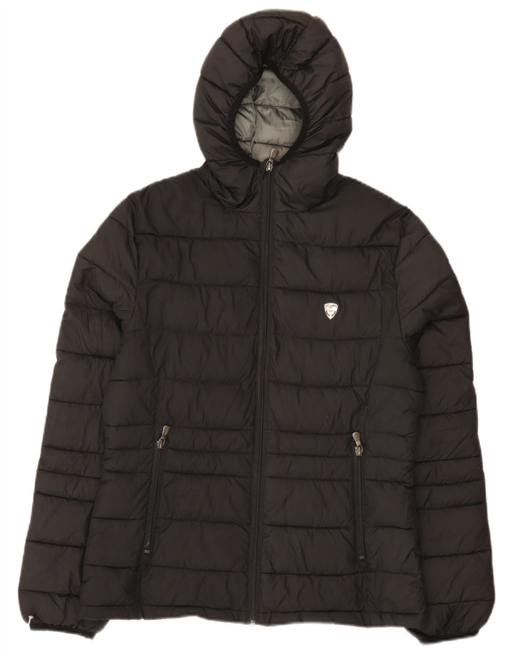 Lotto Veste matelassée à capuche pour femme UK 44 Medium Noir Polyester