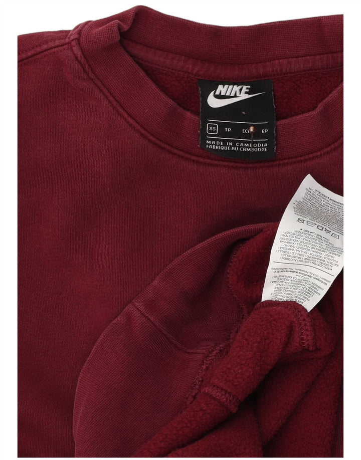 NIKE Sweat-shirt pour homme XS en coton bordeaux