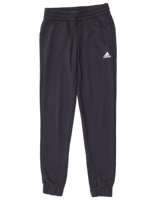 Adidas Pantalon de survêtement pour femme Joggers UK 4/6 XS Bleu marine Polyester