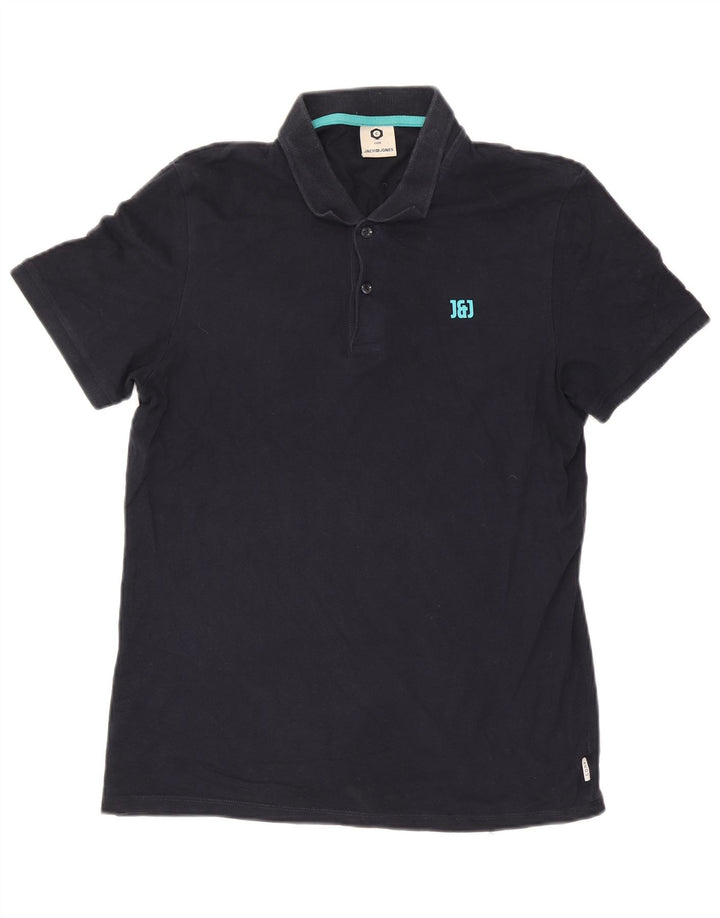 Jack & Jones Polo Homme Large Bleu Marine Coton