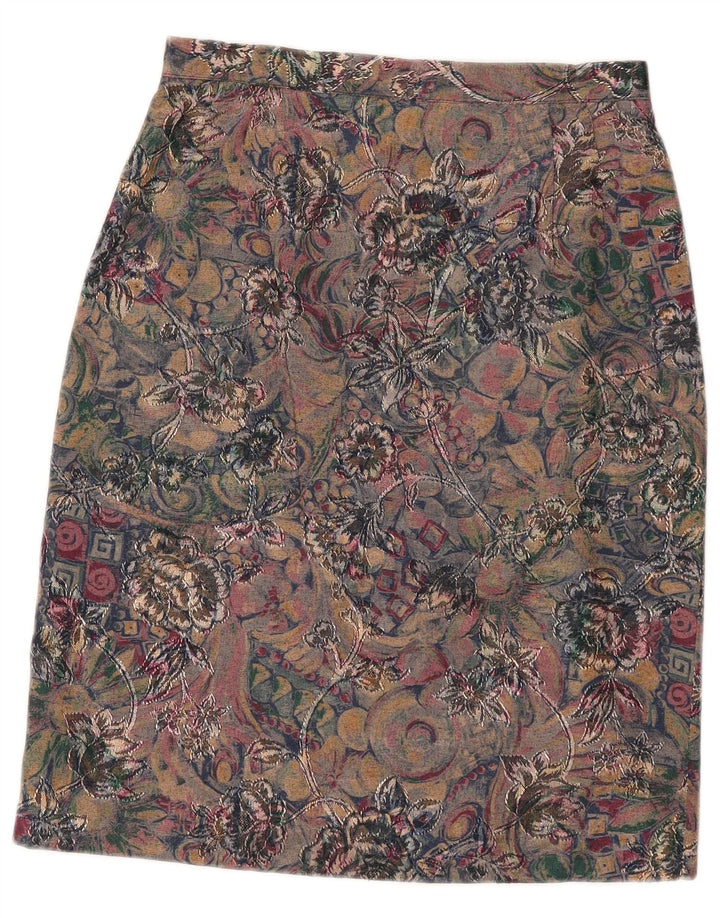 jupe crayon femme vintage W27 Petit Paisley multicolore