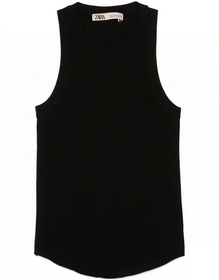 Zara Femme Débardeur UK 8 Petit Noir
