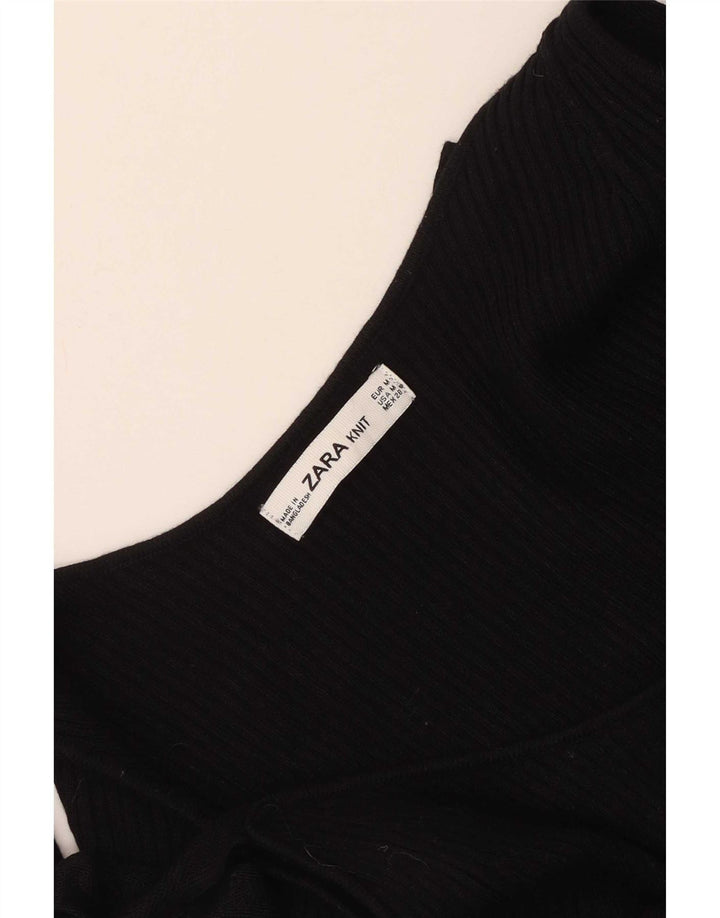 Zara Femme Cami Top UK 12 Moyen Noir