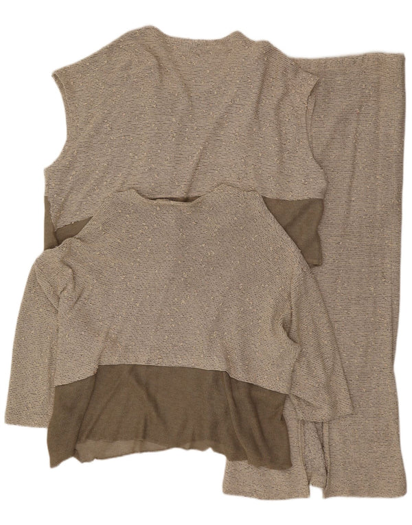Naomi Ensemble jupe 3 pièces pour femme EU 40 Medium W30 Gris Colorblock Viscose