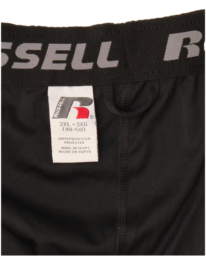 RUSSELL ATHLETIC Short de sport Dri-Power pour homme 3XL Noir Polyester