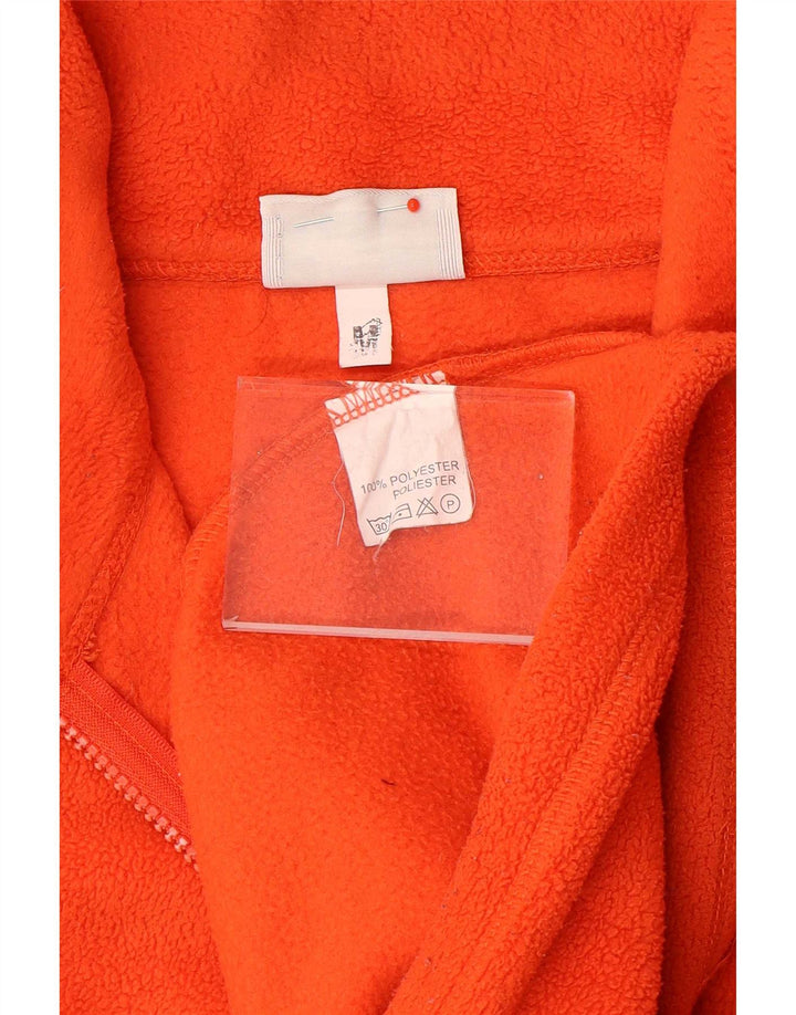 Asics Pull Polaire à Col Zippé Homme Orange Moyen Polyester