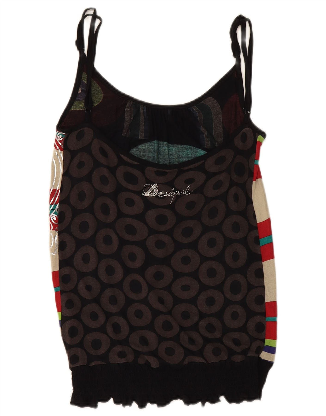 DESIGUAL Femme Cami Top UK 12 Moyen Multicolore Géométrique
