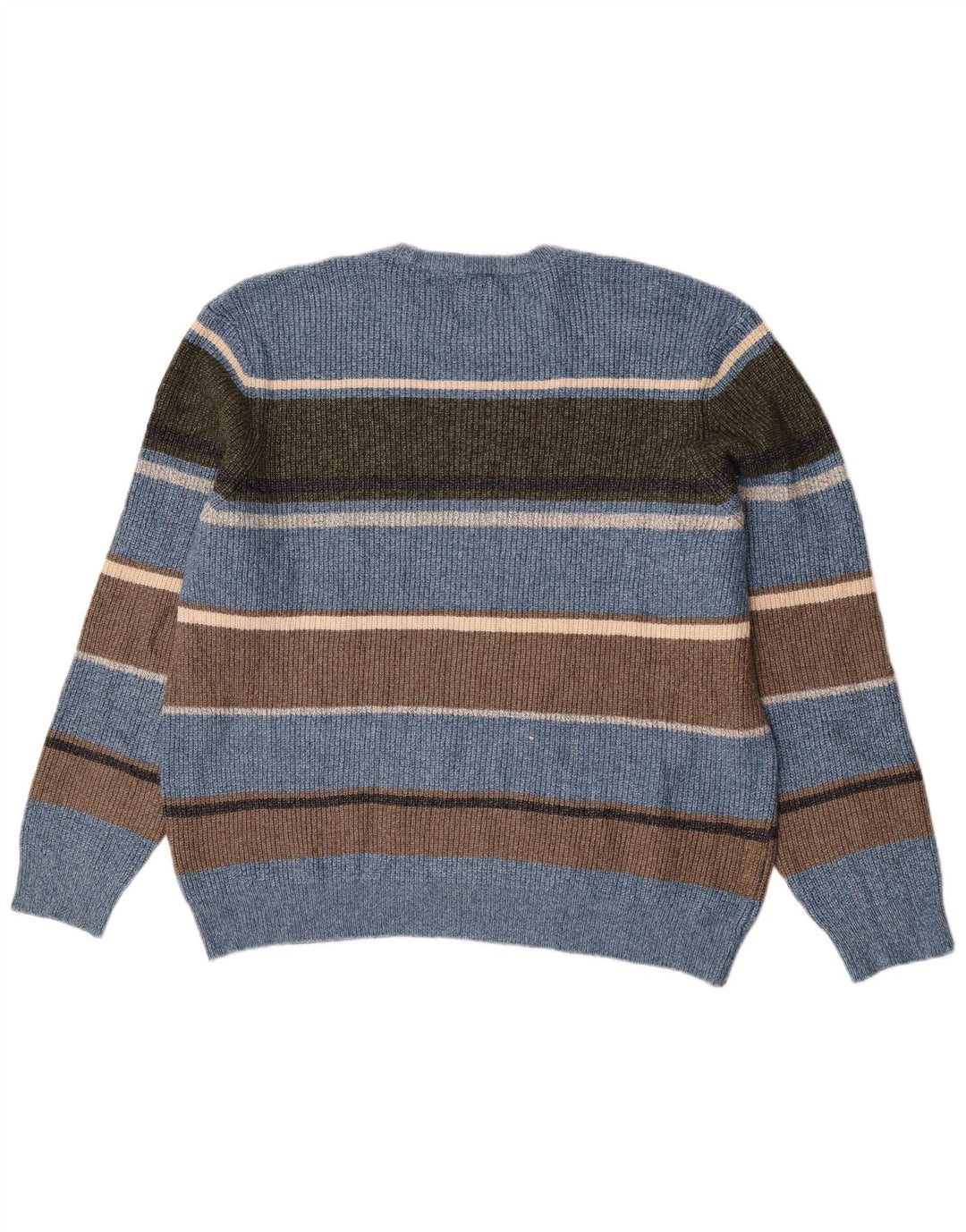 Marks & Spencer Pull à col rond pour homme 2XL en polyamide rayé bleu