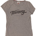 Tommy Hilfiger T-shirt graphique pour femme UK 14 Gris moyen