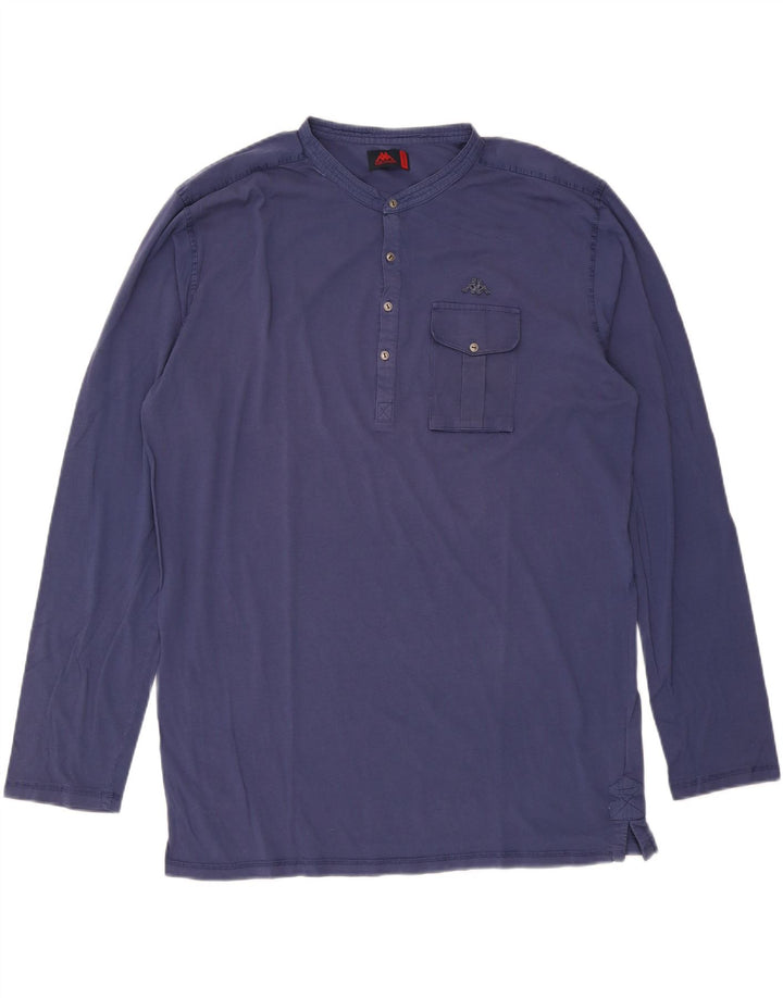 Kappa Haut Homme Manches Longues 2XL Bleu Coton