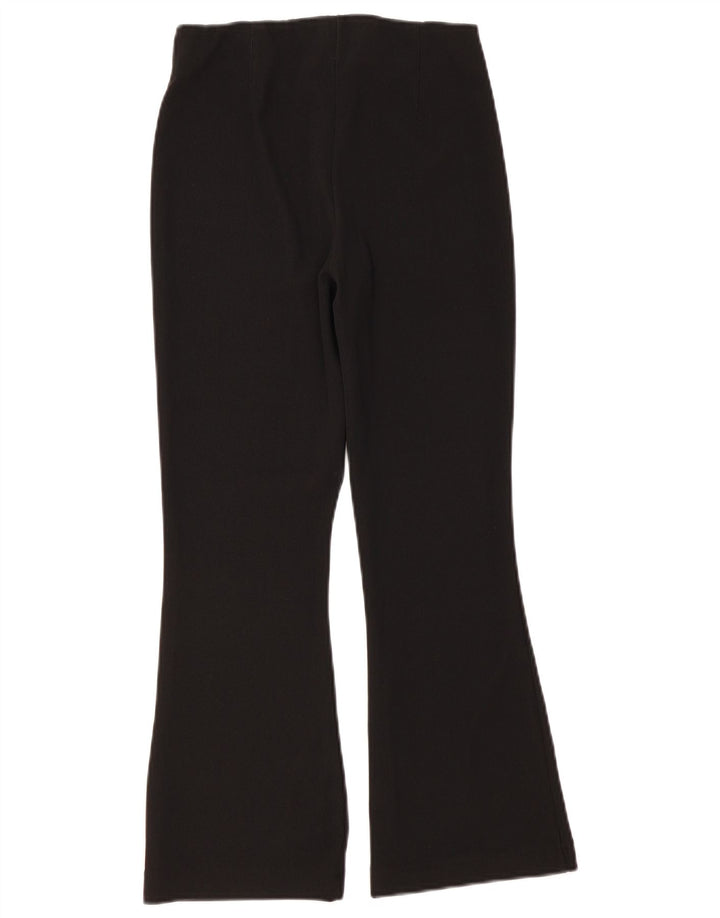 Zara Pantalon décontracté évasé pour femme Large W32 L26 Noir Polyester