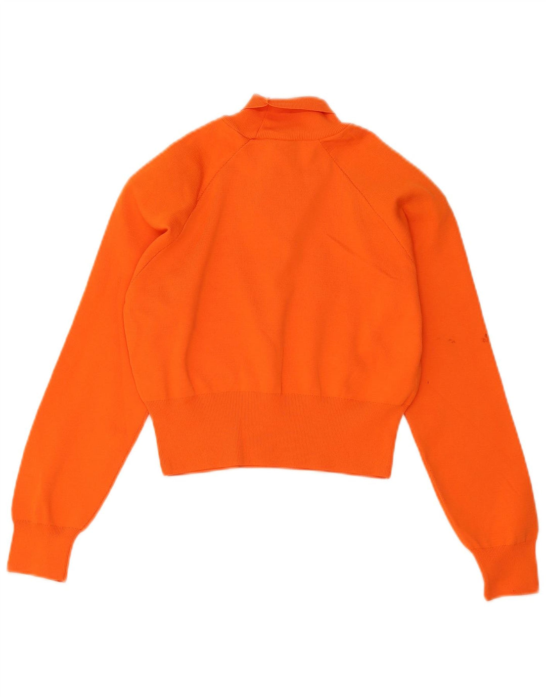 Zara Pull court à col roulé pour femme UK 10 Petit Orange Polyester