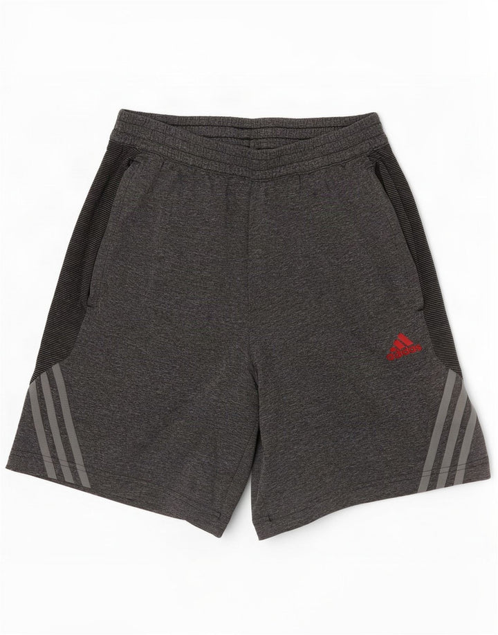 Adidas Short de sport Climacool pour homme, petit, gris, color block, polyester