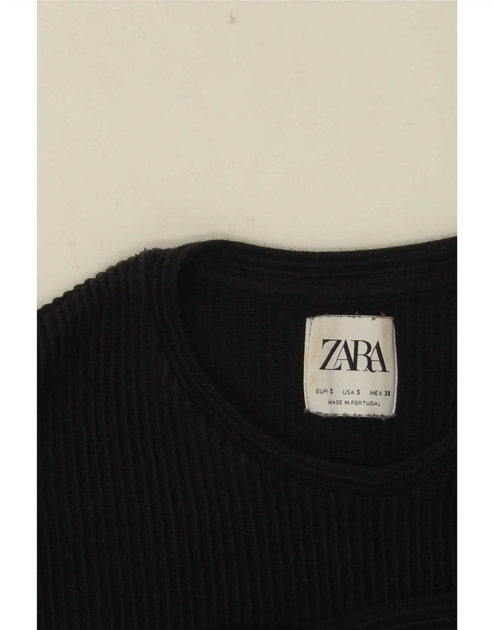 Zara Homme Top Manches Longues Petit Coton Noir