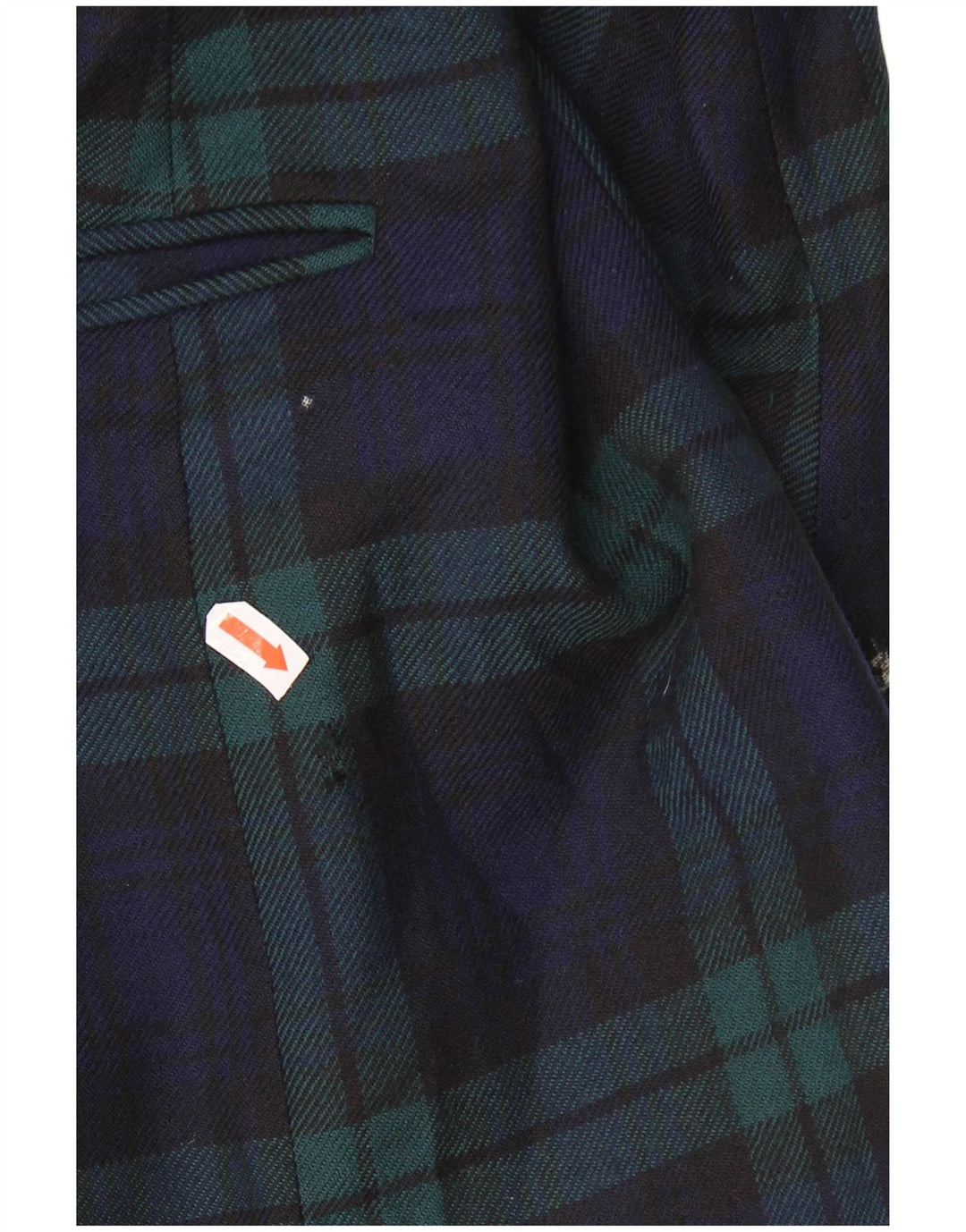 AQUASCUTUM Veste blazer à 3 boutons pour homme UK 40 Grand carreaux bleu marine