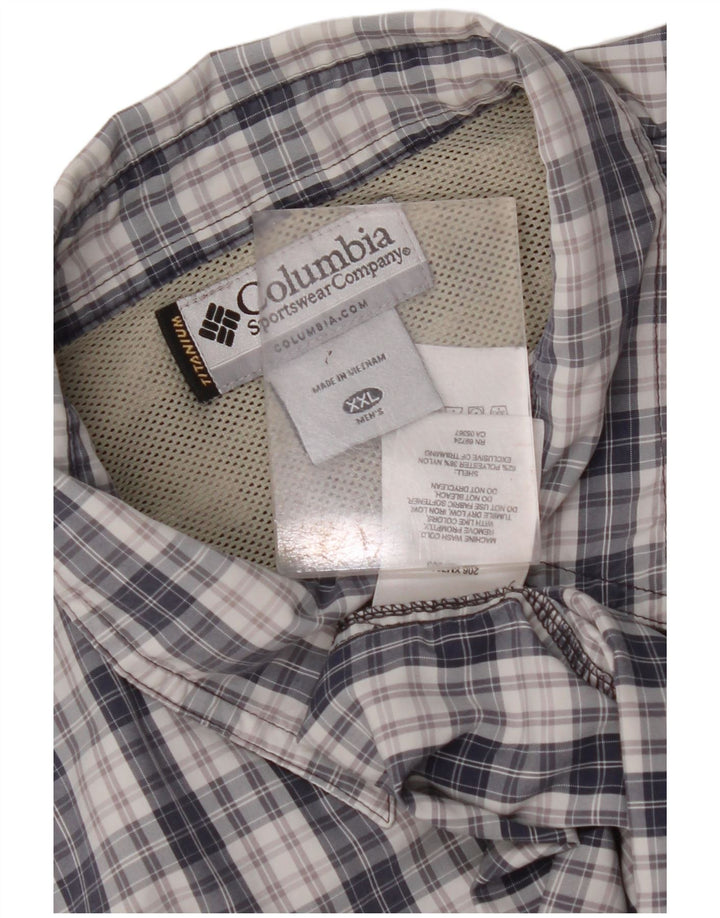 COLUMBIA Chemise Titanium Homme 2XL Bleu Marine à Carreaux Polyester