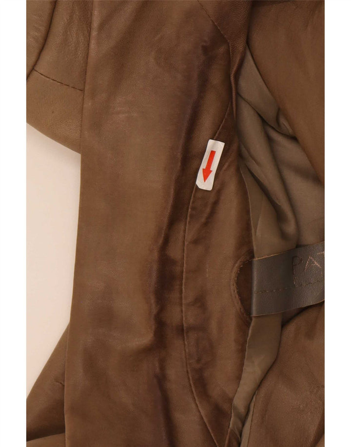 Patrizia Pepe Veste blazer en cuir à 2 boutons pour femme IT 44 Marron moyen