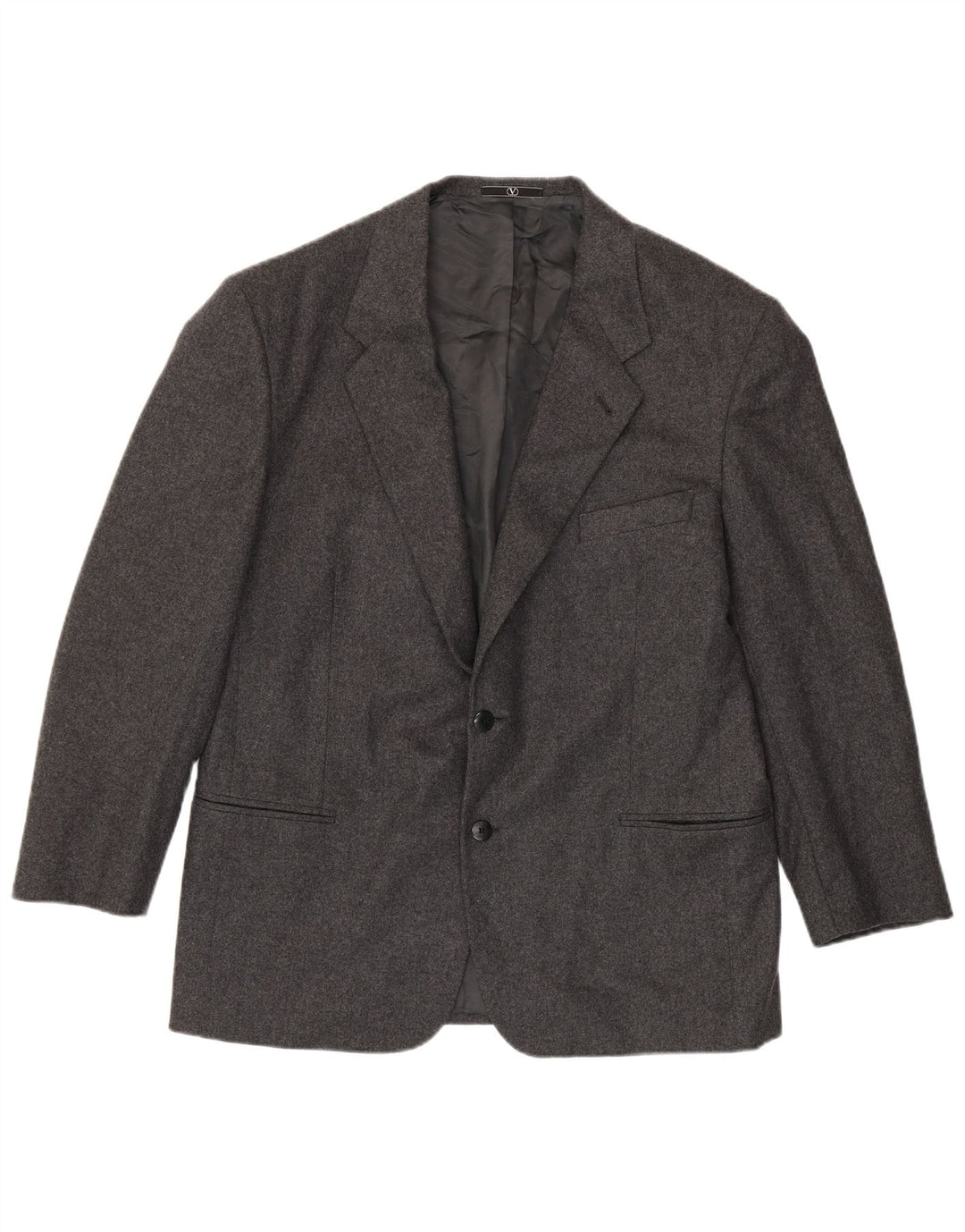 Valentino Veste Blazer 2 Boutons Homme 2 Boutons IT 54 2XL Gris Laine Vierge