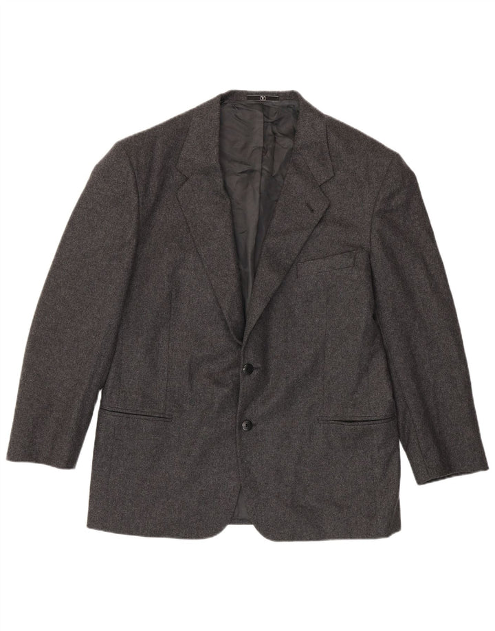 Valentino Veste Blazer 2 Boutons Homme 2 Boutons IT 54 2XL Gris Laine Vierge