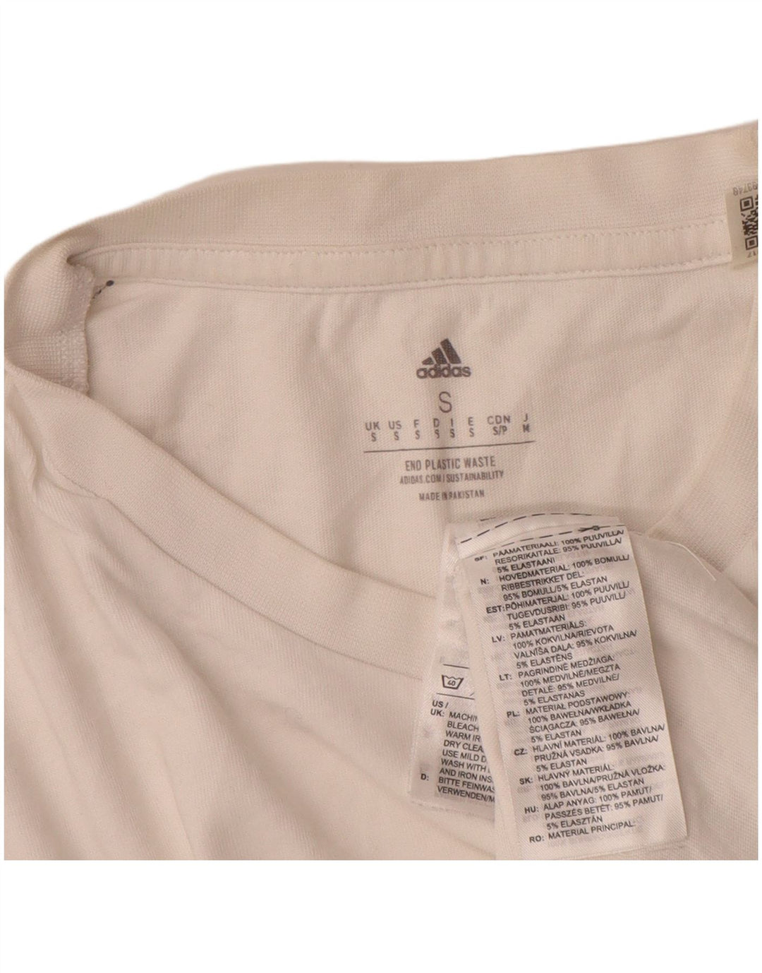 Adidas T-shirt graphique pour hommes, petit haut en coton blanc