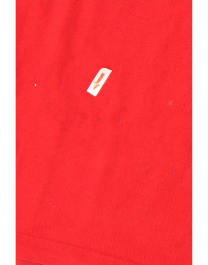 Adidas T-Shirt Graphique Homme Rouge Moyen Coton