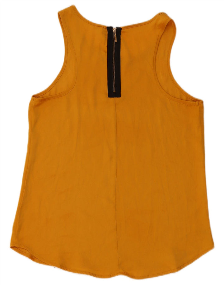 STRADIVARIUS Chemisier sans manches pour femme UK 10 Petit Jaune
