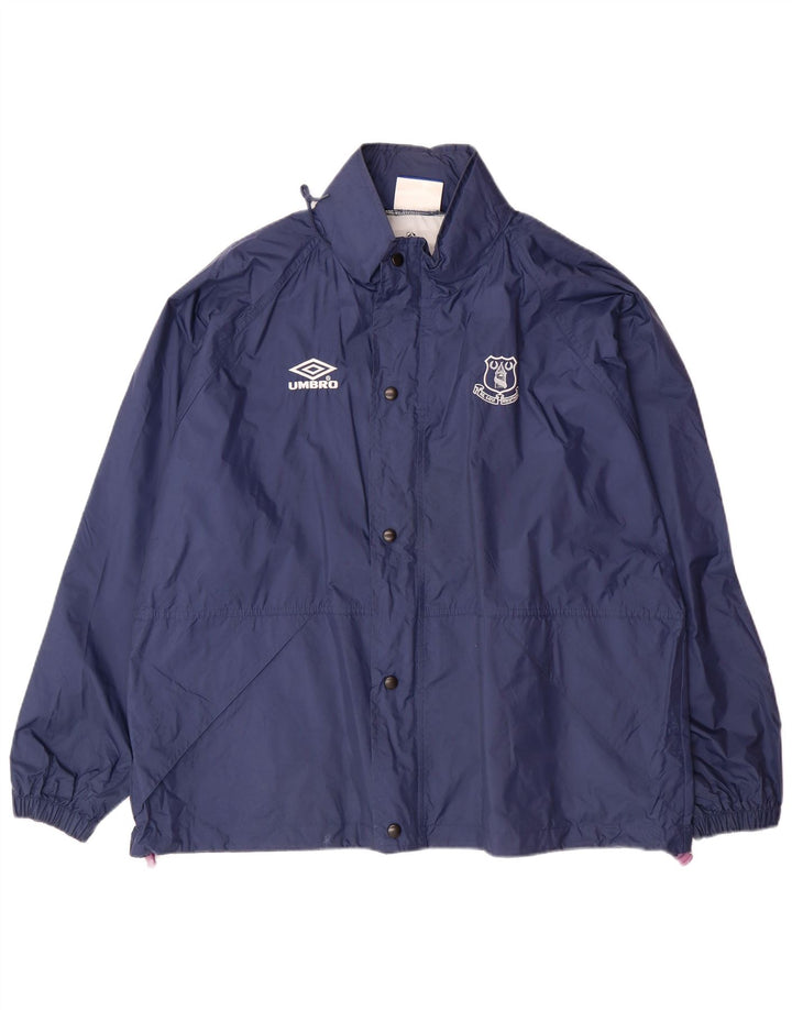 UMBRO Veste de pluie à capuche coupe ample pour homme UK 38 Bleu marine moyen