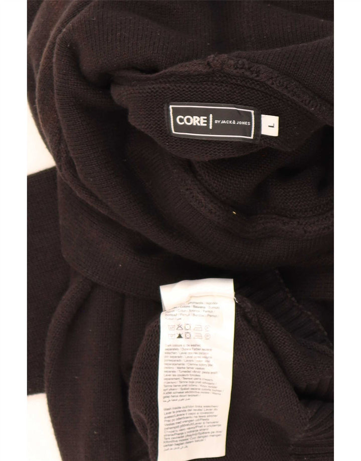 Jack & Jones Pull à capuche pour homme en coton noir Large