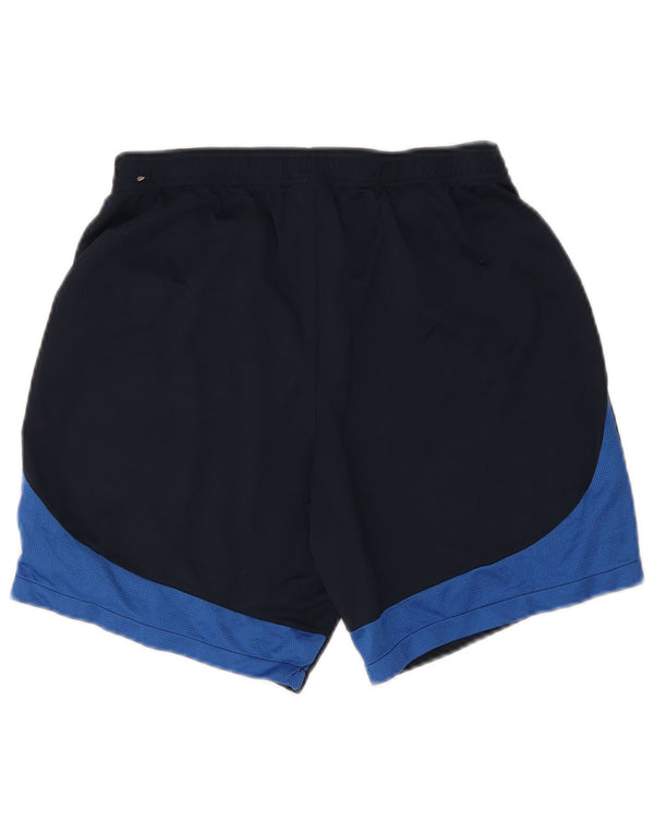 Nike Short de sport Dri Fit Slim pour homme en polyester color block Bleu marine Taille L