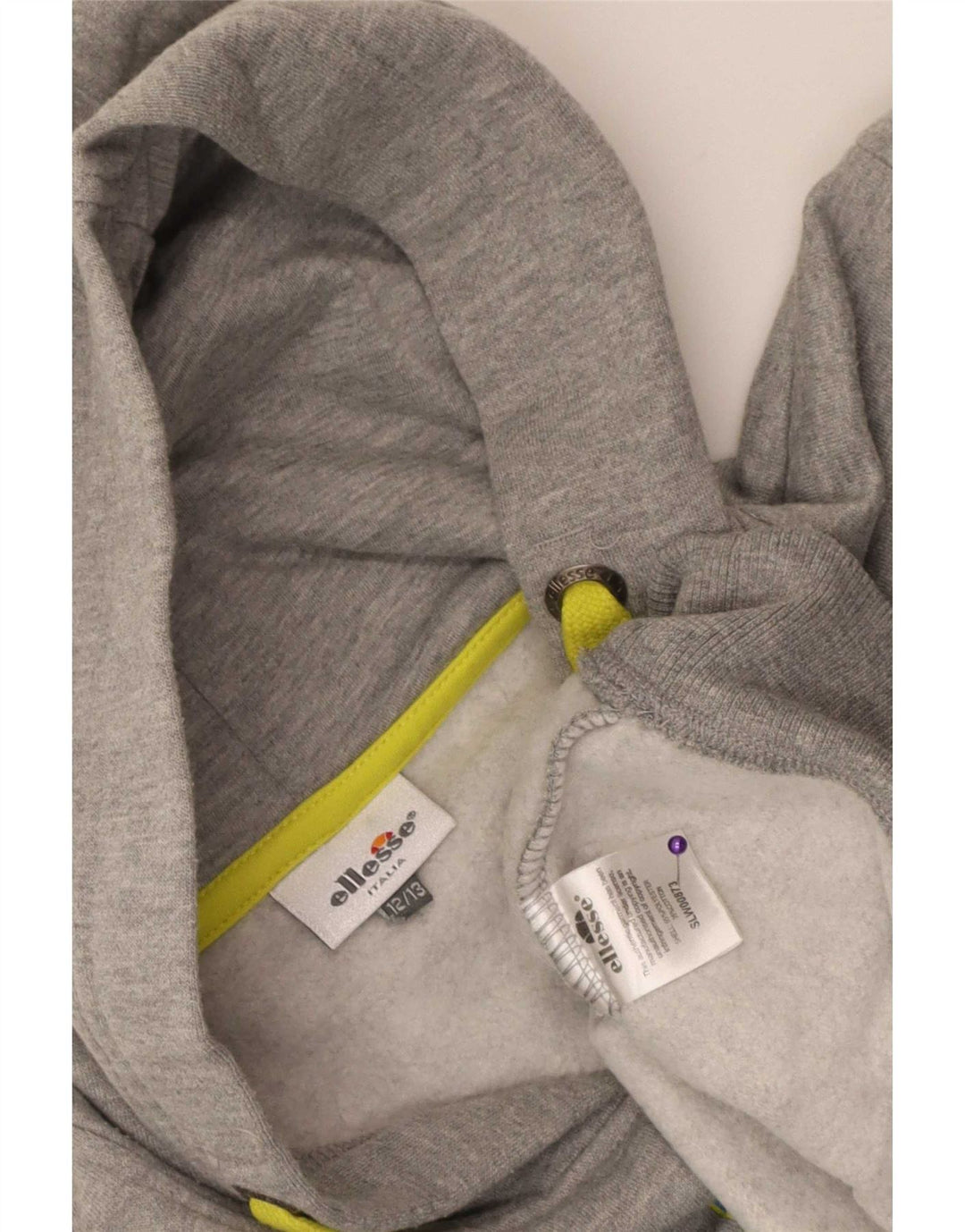 Ellesse Pull à capuche graphique pour garçon 12-13 ans Gris Polyester