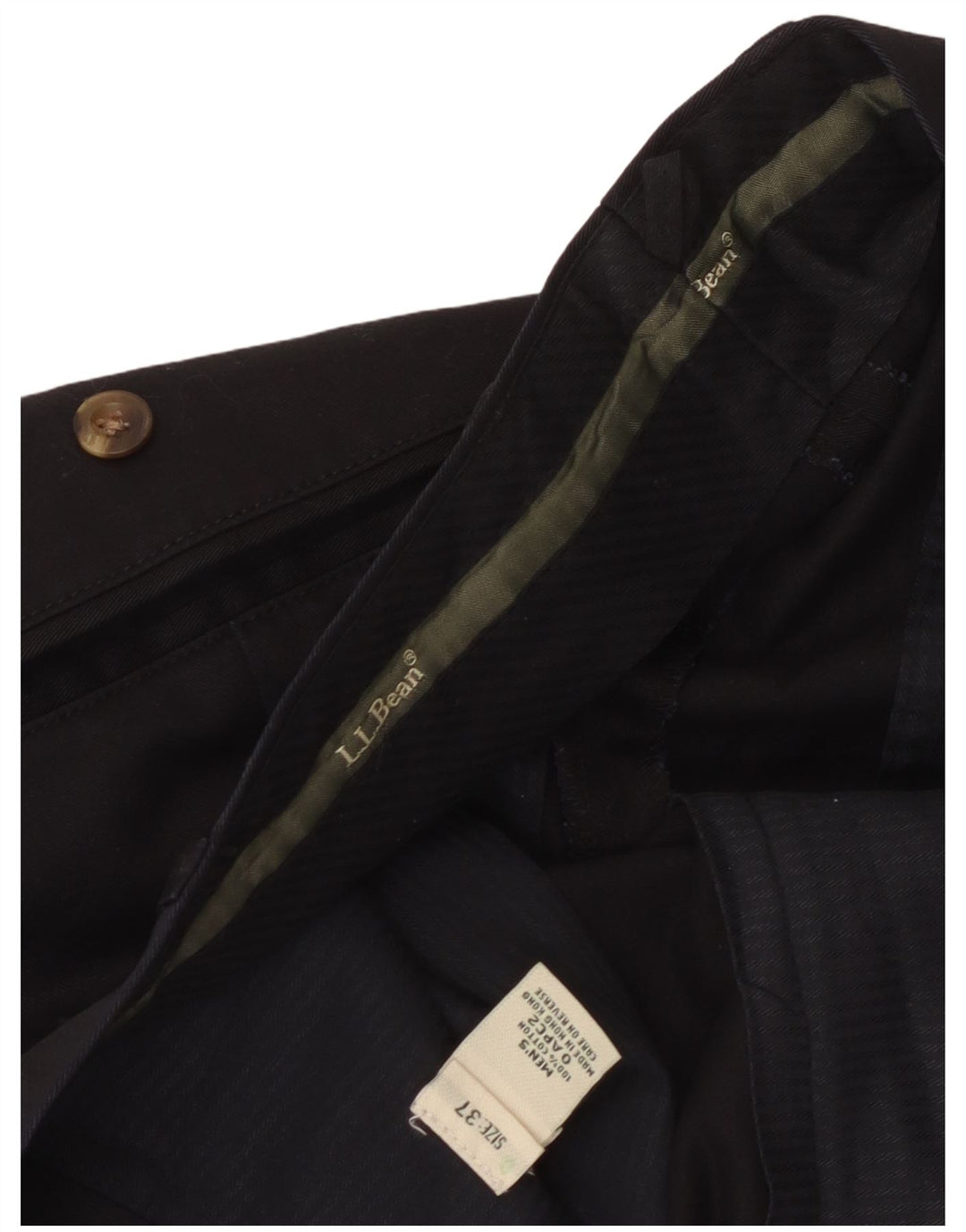 L.L.Bean Pantalon décontracté pour homme W37 L32 en coton noir