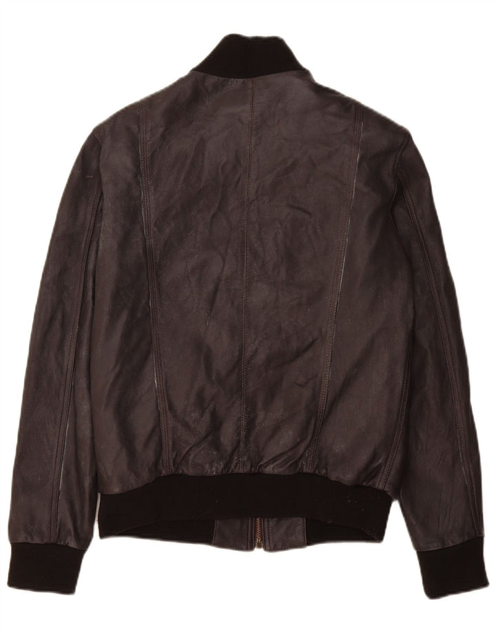 Veste en cuir Bomber homme vintage UK 36 petit cuir marron