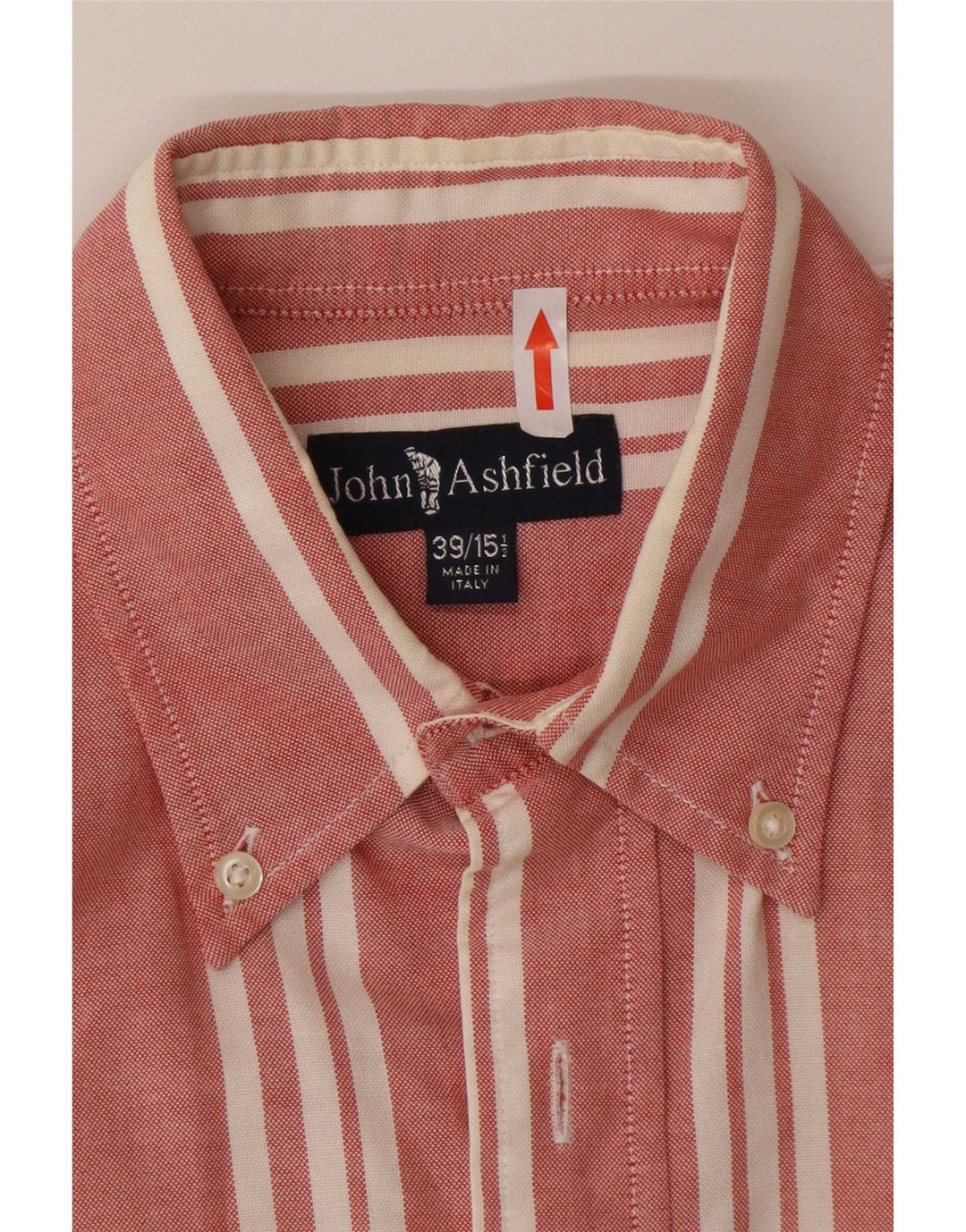 John Ashfield Chemise homme Taille 39 15 1/2 Rayé rouge moyen